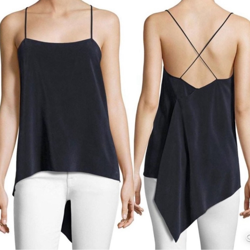 Theory NWT Navy Vanessa Summer Silk Tank sz S